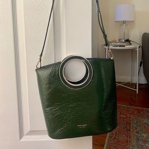 Kate Spade Deep Green Crinkle Patent Leather Bag